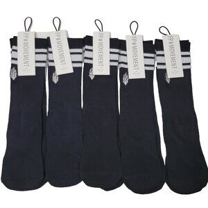 Free People Movement FP Tube Socks Lucky Honey Logo Black White NEW $90-LOT OF 5